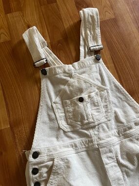 Faherty Topsail White Corduroy Overalls